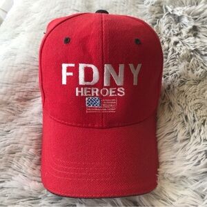 FDNY Heroe's Baseball Cap REd Adjustable NWOT